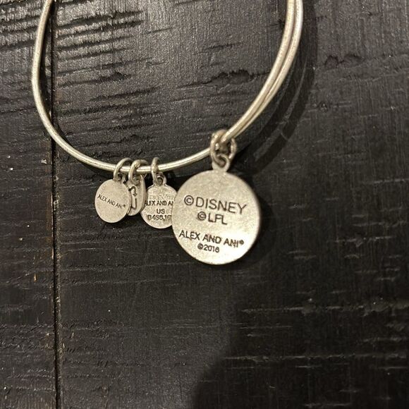 Disney ALEX AND ANI Star Wars Jedi Order Blue SILVER Charm Bracelet​ - Picture 4 of 5